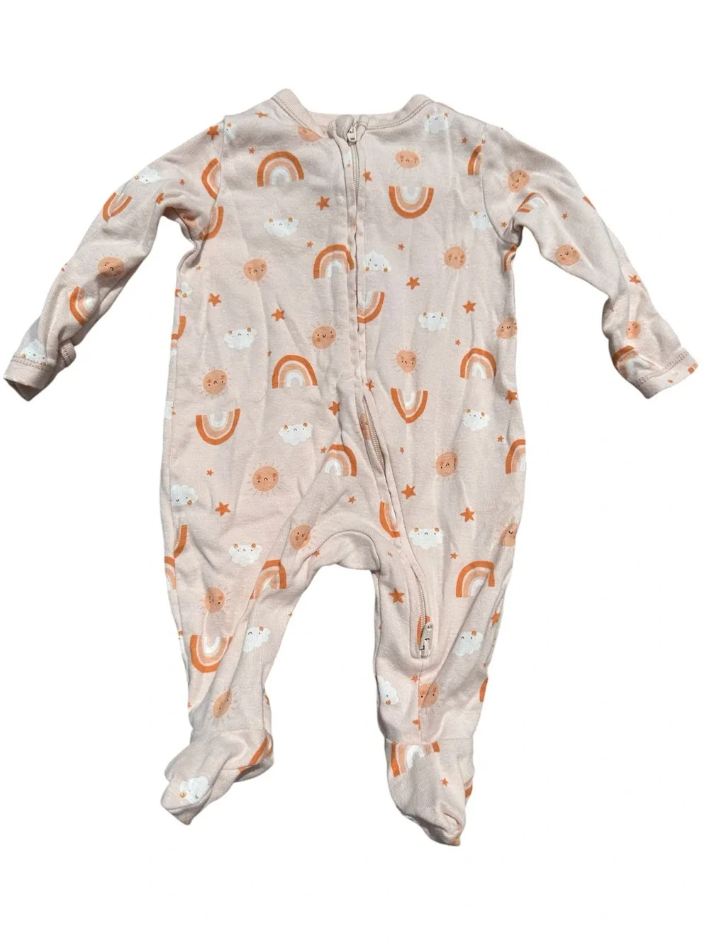 Old Navy lot of 4 footed zip closure sleeper pajamas size 0-3 months